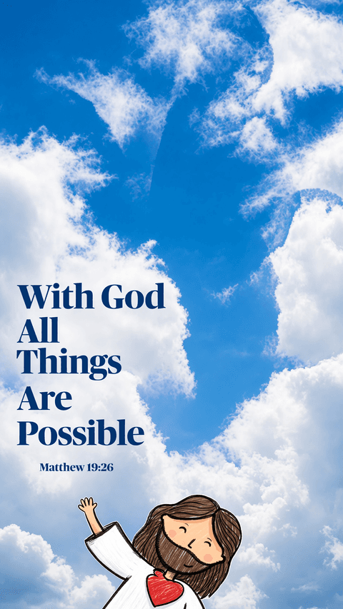 With God All Things Are Possible Bible verse wallpaper