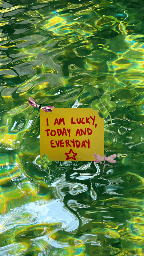 I Am Lucky Today And Everyday Aesthetic Phone Wallpaper