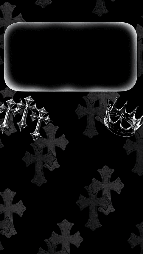 Silver Chrome Crosses Aesthetic