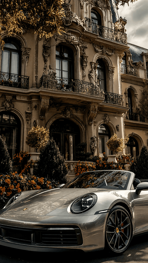 Silver Porsche 911 GT3 RS Vintage Street Wallpaper