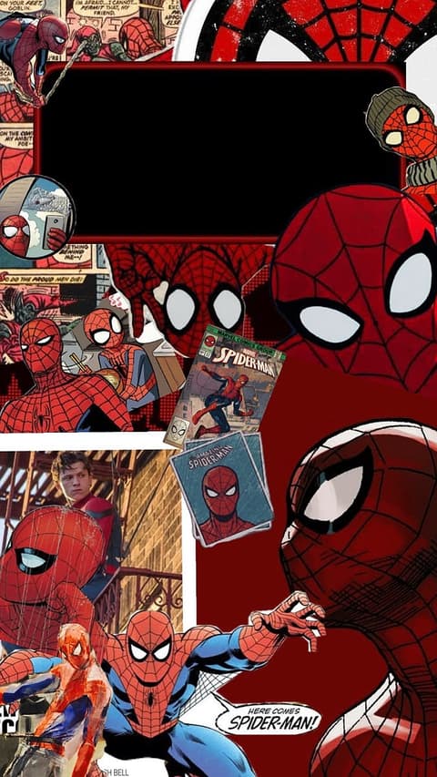 Comic Book Style Spider-Man Collage