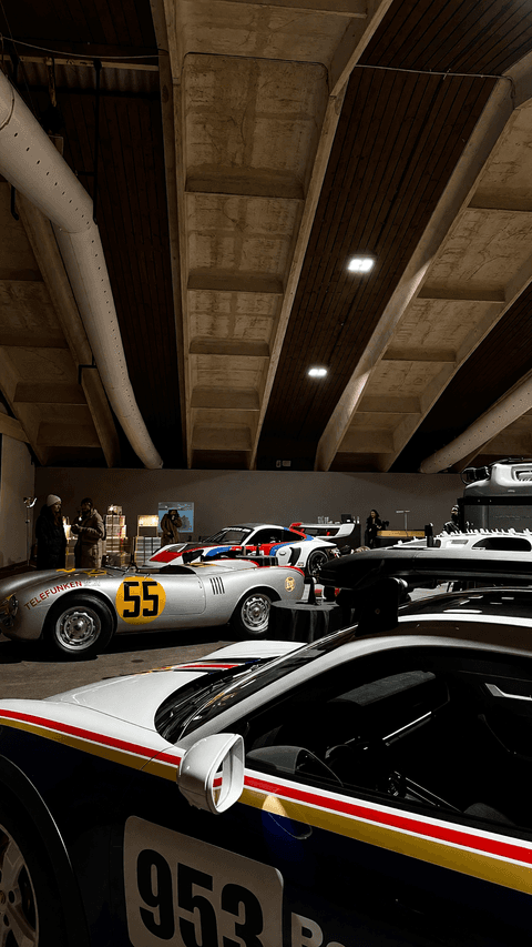 Vintage Porsche Sports Car Garage