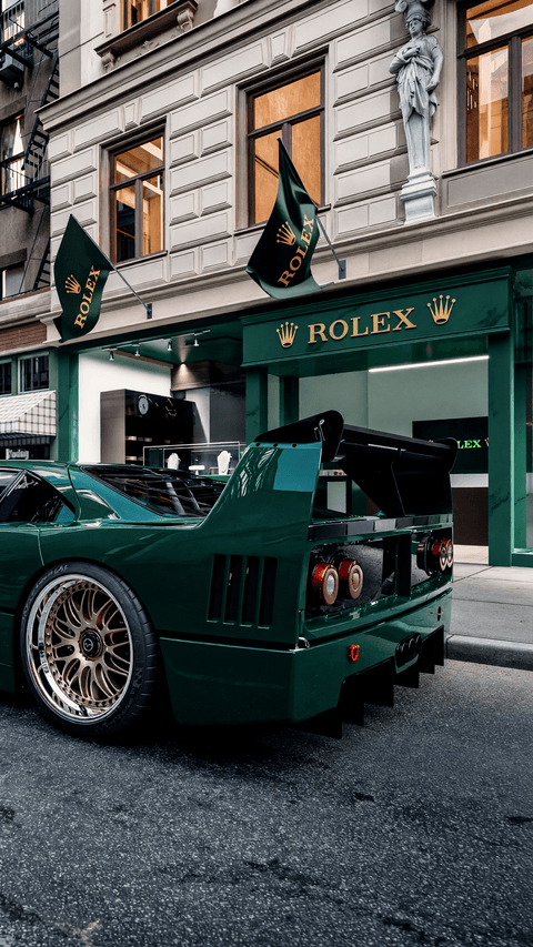 Vintage Green Porsche