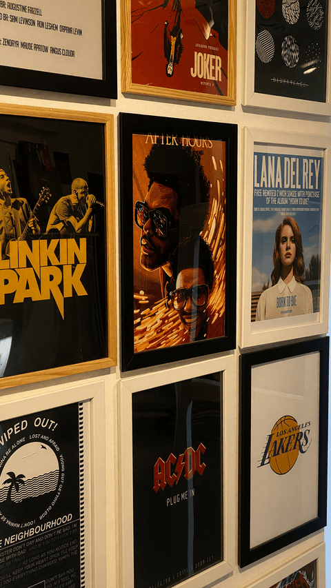 Vintage Music & Pop Culture Poster Wall