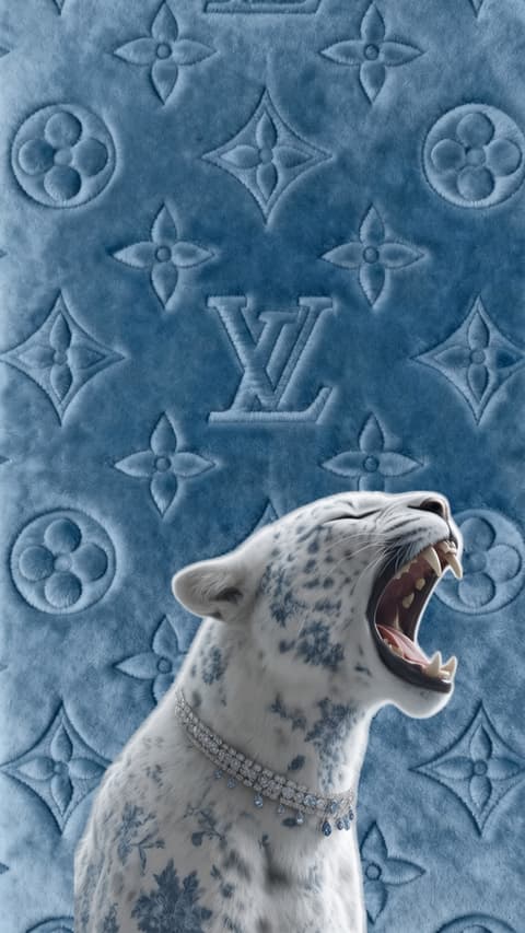 Blue Louis Vuitton Panther Monogram
