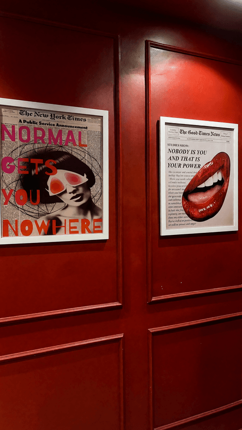 "Normal Gets You Nowhere" Red Wall Art