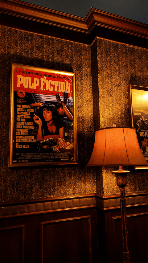 Pulp Fiction Framed Poster & Floor Lamp
