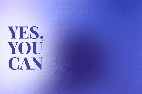 "YES, YOU CAN" Minimalist Purple Aesthetic