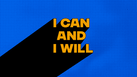 "I CAN AND I WILL" Minimalist Bold Motivation