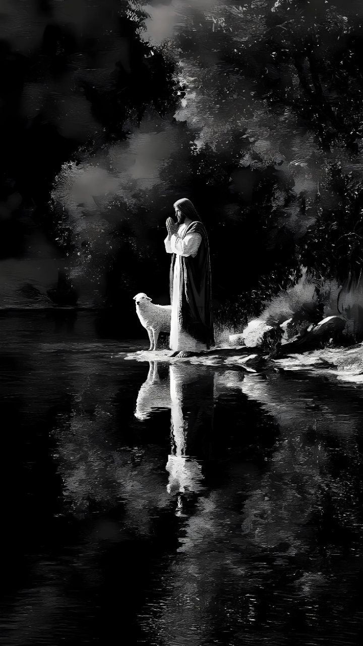 Jesus Good Shepherd River Reflection