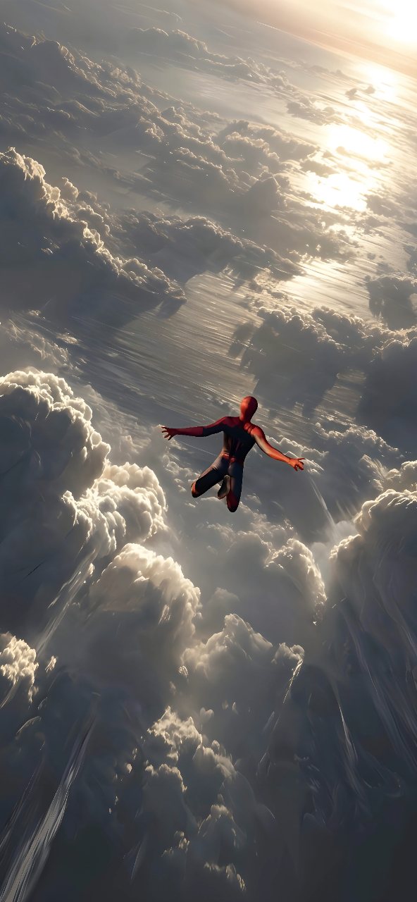Spider-Man Free Falling Sky Clouds
